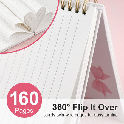 Coquette Bow Aesthetic Notebook A5 Spiral Journal Girl Student