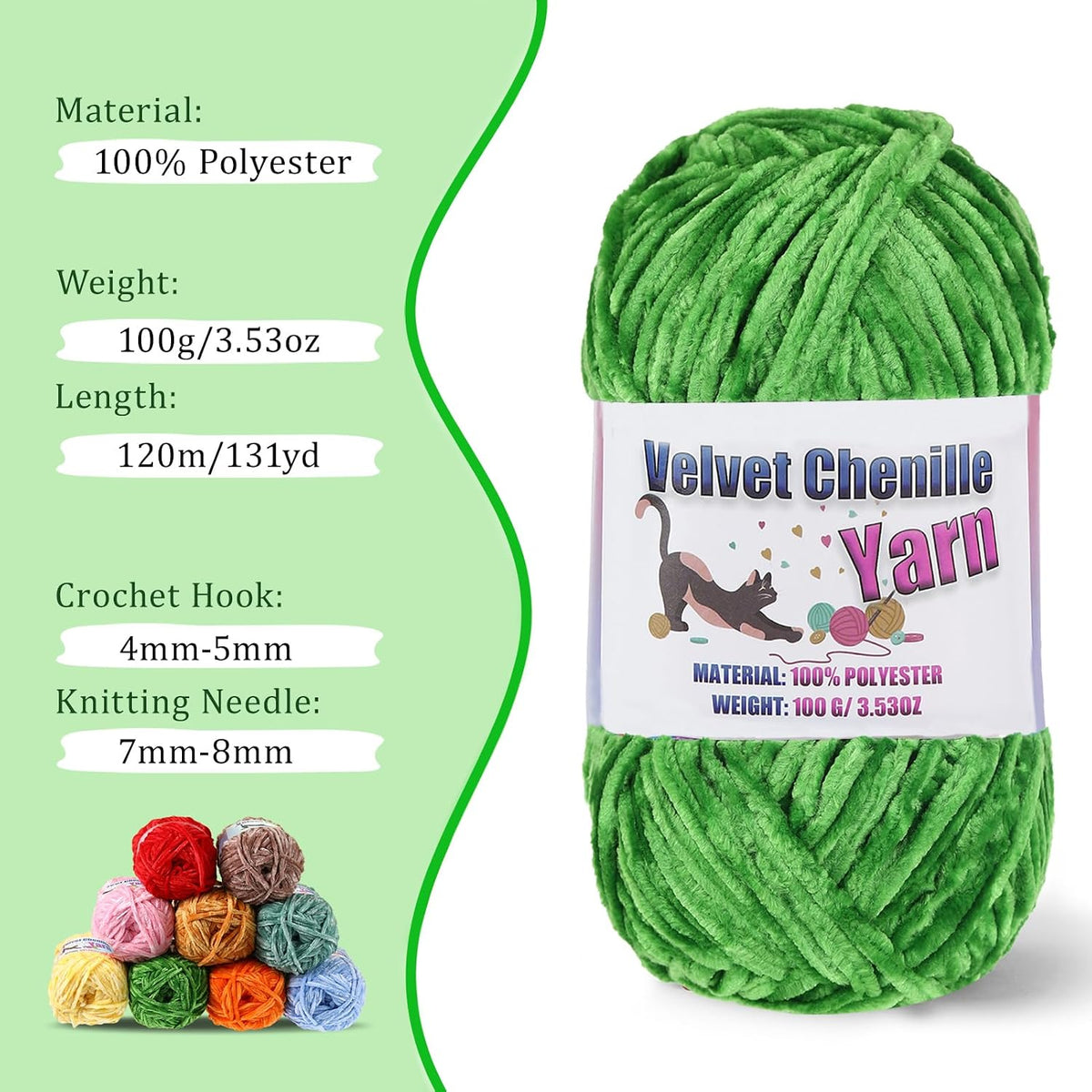 3 * 100g Fluffy Velvet Chenille Yarn for Crocheting and Knitting, Handcrafts Weaving Soft Chenille Yarn for Crocheting Clearance, Used for Making Baby Yarn Blanket, Clothes (3 - Peach)
