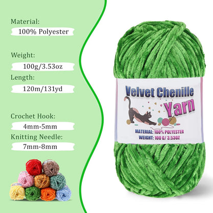 3 * 100g Fluffy Velvet Chenille Yarn for Crocheting and Knitting, Handcrafts Weaving Soft Chenille Yarn for Crocheting Clearance, Used for Making Baby Yarn Blanket, Clothes (3 - Peach)