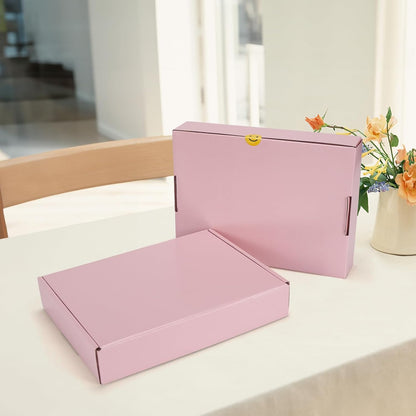 11x8x2 inches Shipping Boxes Set of 25, Pink Corrugated Cardboard Gift Box for Packing, Mailing, Small Business