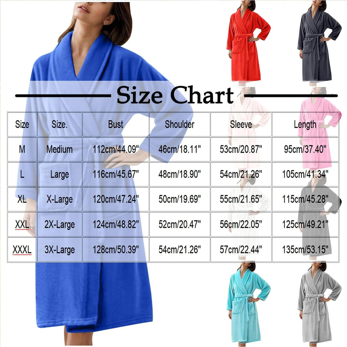 Kimono Flannel Bathrobe for Women Terry Cloth Robes Quick Dry Warm Soft Knee Length Towel Bathrobes with Blet