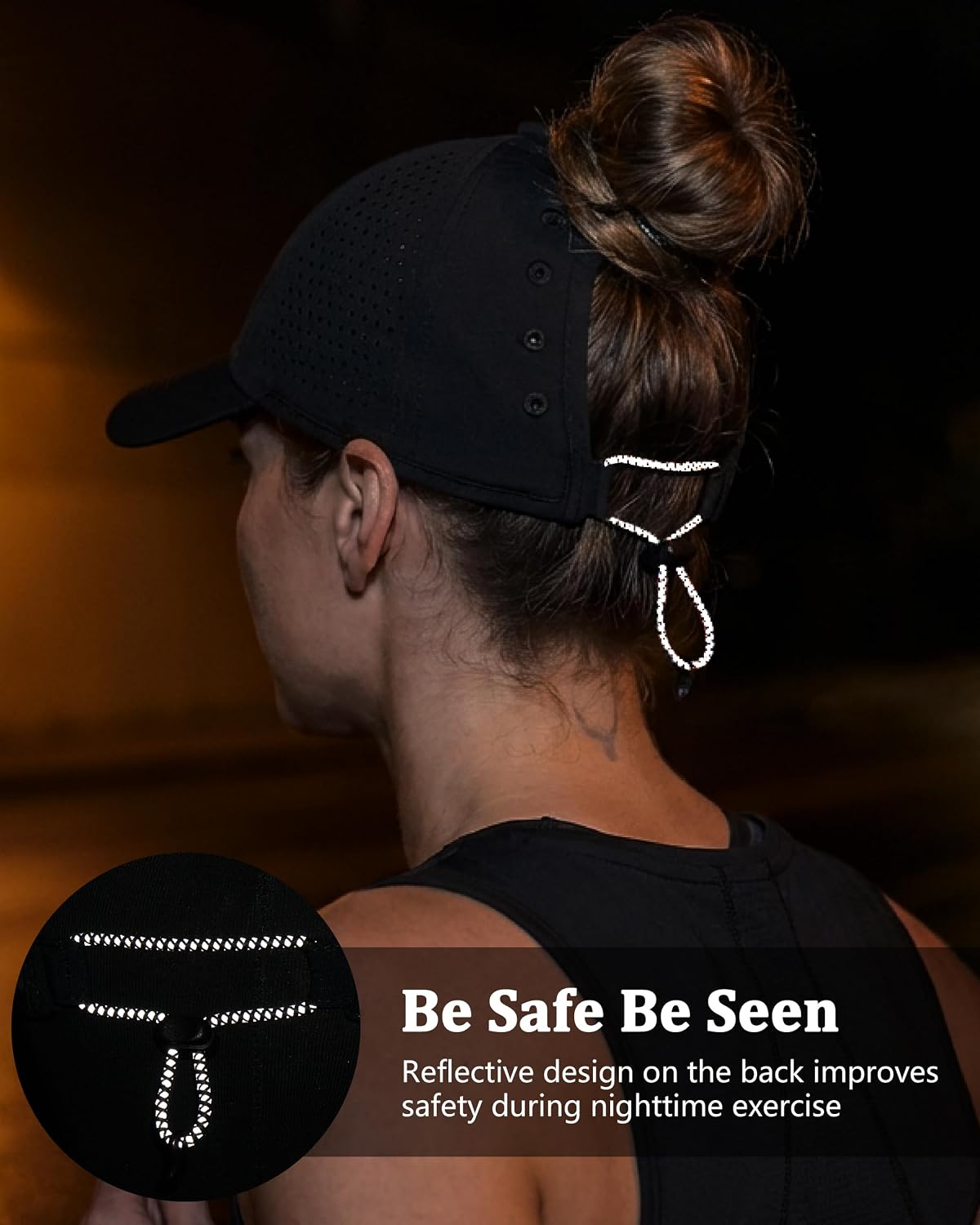Ponytail Running Hat for Women with Large Hole – Foldable Breathable Performance Baseball Cap for Outdoor Sports