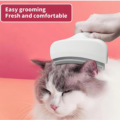 Pink Large Dog Shedding Brush, Tight V-Tooth Pet Brush with Ergonomic Design Comfort Grip, Professional Dogs Deshedding Tool for Tiny Breeds and Cats
