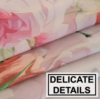 Pink Roses Rectangle Tablecloth 60x84 Inch, Waterproof Summer Floral Table Cover Rosette Table Cloth, Red Rose Rectangular Table Décor Washable Fabric for Party, Picnic, Camping, Kitchen, Dining Room