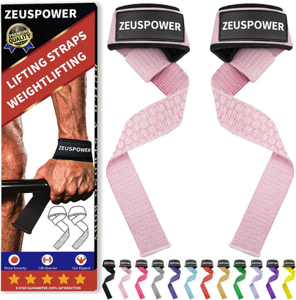 Lifting Straps Wrist Straps for Weightlifting Gym Straps Weight Lifting Deadlift Workout Women Men Dumbbell Straps for Hand RDL Strap Exercise Straps Dead Lift Cotton Neoprene Padded