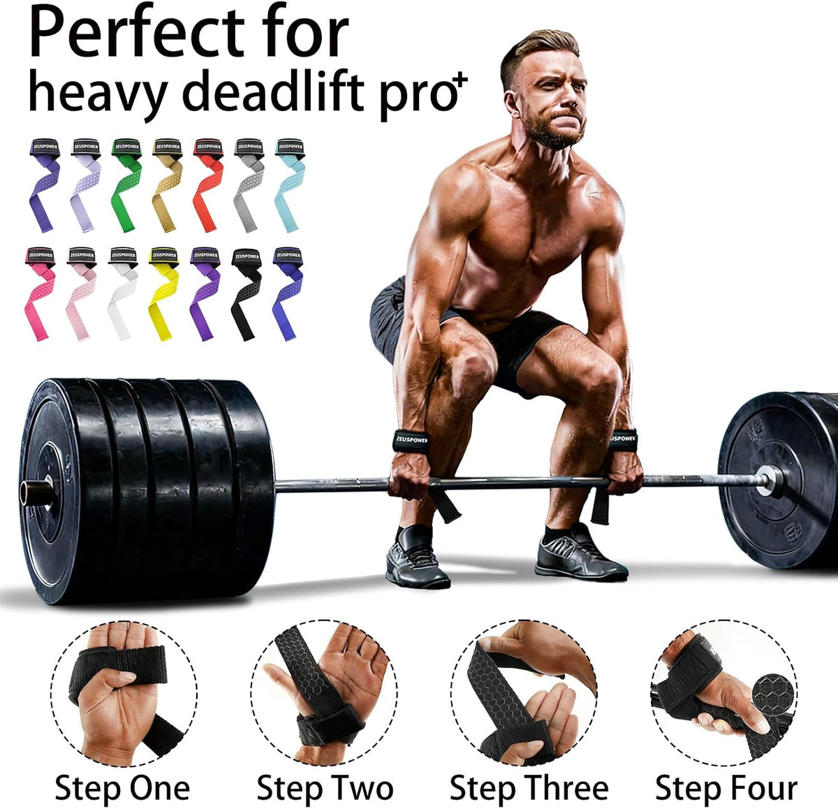 Lifting Straps Wrist Straps for Weightlifting Gym Straps Weight Lifting Deadlift Workout Women Men Dumbbell Straps for Hand RDL Strap Exercise Straps Dead Lift Cotton Neoprene Padded