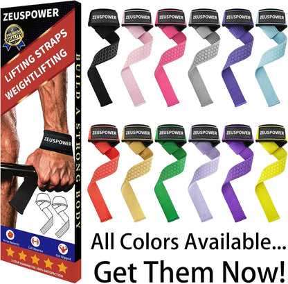 Lifting Straps Wrist Straps for Weightlifting Gym Straps Weight Lifting Deadlift Workout Women Men Dumbbell Straps for Hand RDL Strap Exercise Straps Dead Lift Cotton Neoprene Padded