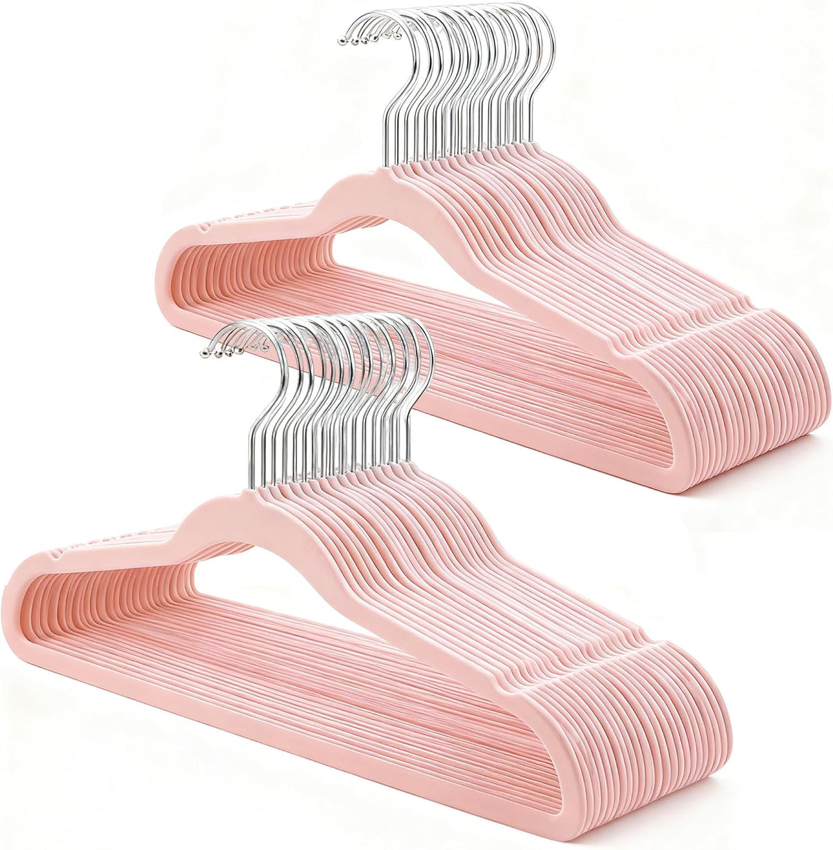 Pink Velvet Hangers 30 Pack, Adult Hangers Anti-Slip Slim Space Saving Hangers with 360° Swivel Hook, 17.5 Inch Clothes Hangers for Coats,Sweater,Jackets,Dresses, Shirts, Suits & T-Shirts