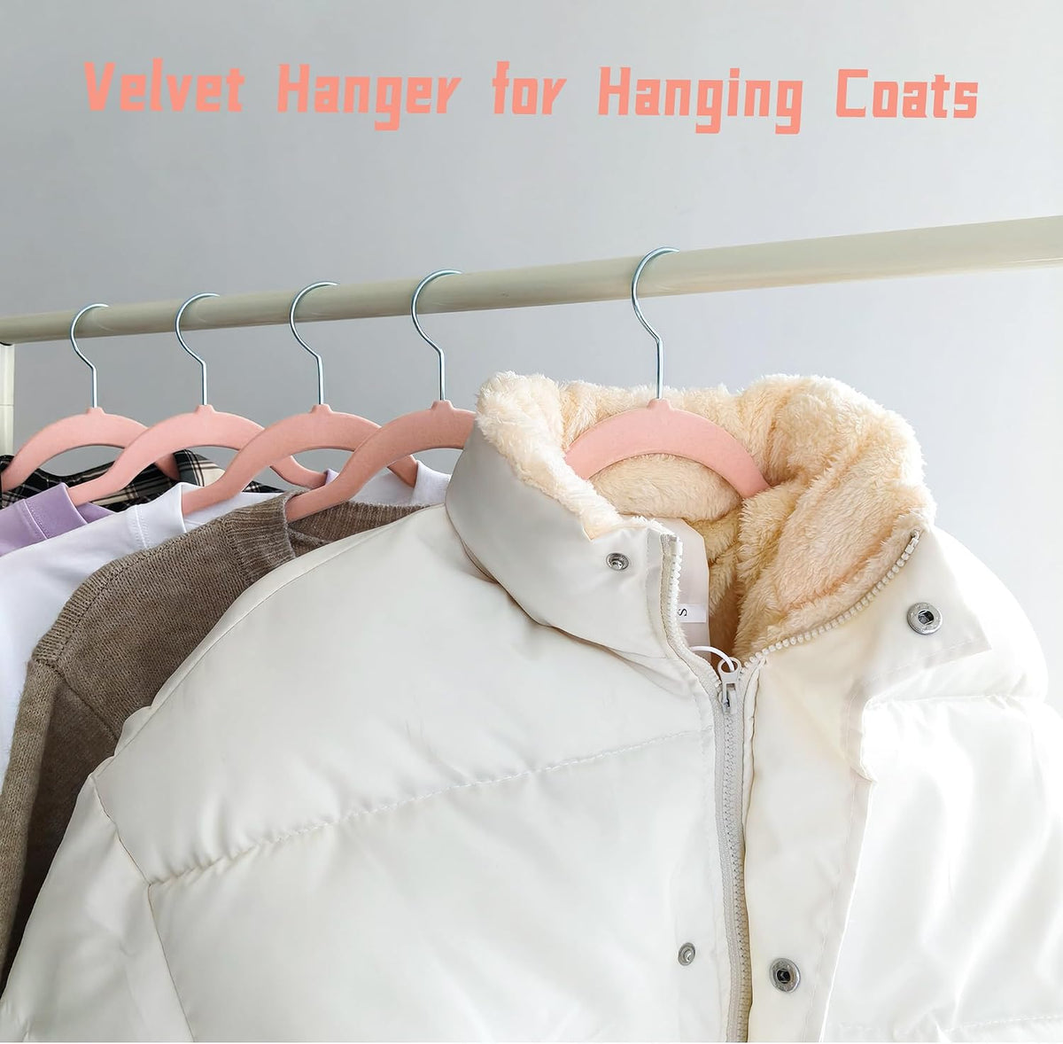 Pink Velvet Hangers 30 Pack, Adult Hangers Anti-Slip Slim Space Saving Hangers with 360° Swivel Hook, 17.5 Inch Clothes Hangers for Coats,Sweater,Jackets,Dresses, Shirts, Suits & T-Shirts