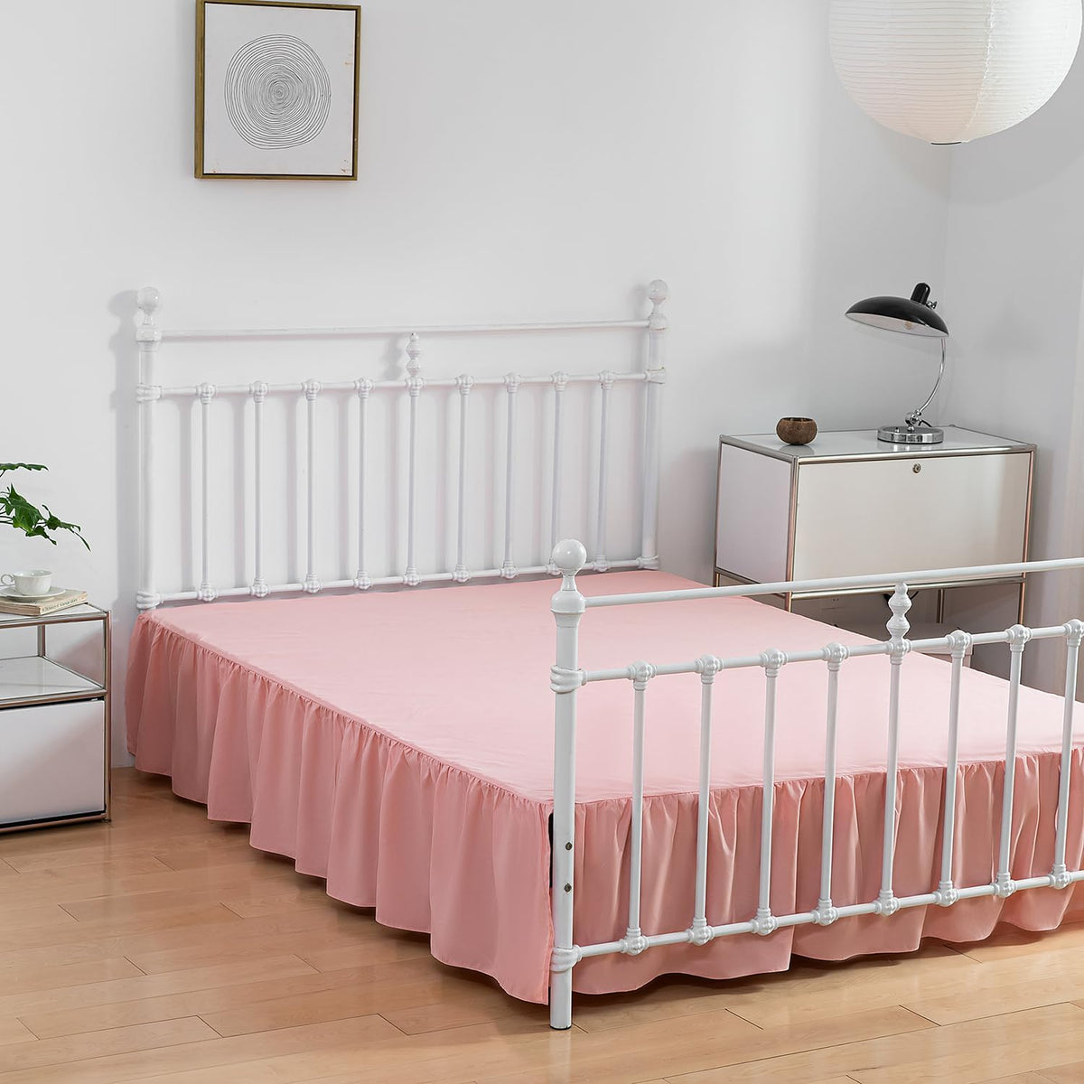 Bed Skirt Full Size Ruffled Bed Skirts with Split Corners