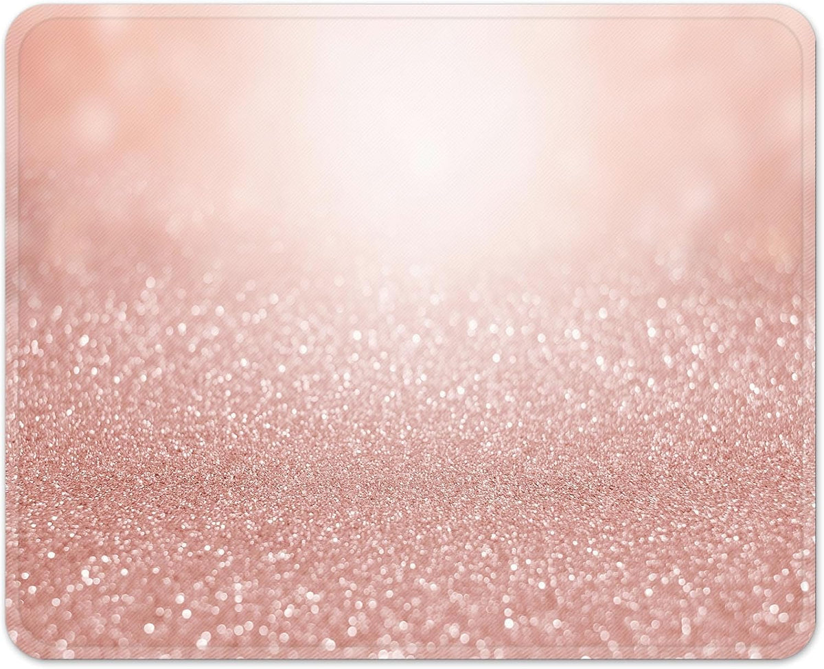 Mouse Pads, 9.5" x 7.9", for Laptop, Rose Gold Pink
