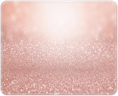 Mouse Pads, 9.5" x 7.9", for Laptop, Rose Gold Pink