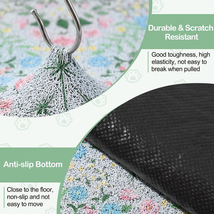 Cat Litter Mat, 33"x22" Non-Slip Washable Trapping Mat for Cats