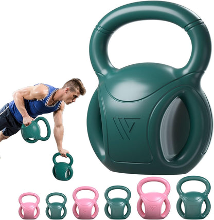 3 Handle Kettlebells Weight - Weight for Women Options 5, 10, 15 and 20 LB for Russian Twists AB Exercise, Weightlifting and Core Fitness Exercise Home Gym [Single in Sold]