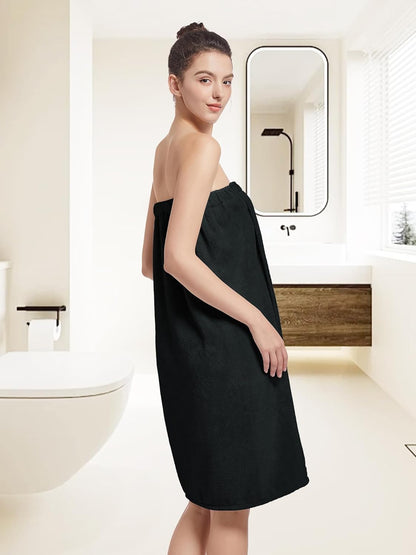 Women'S Soft Wrap Towel Full Length，Bath Robe After Shower Female Plush Long，Spa Bathrobes Lightweight With Pockets