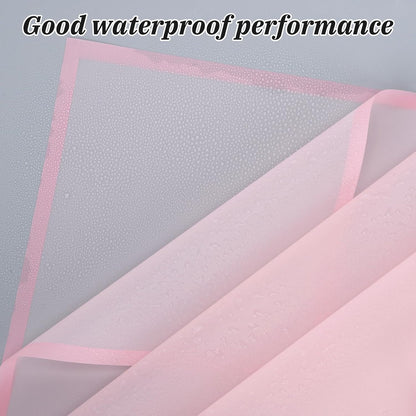 Flower Wrapping Paper, 20 Sheets, Waterproof, Floral Bouquet Design, for Wedding, Birthday Gift, DIY Florist Supplies (Pink colour)
