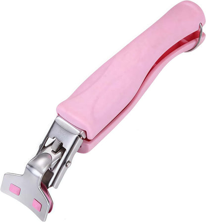 Upgraded Hot Plate Grabber with Silicone Handles Heat-Resistant Silicone Bowl Tongs for Hot Dishes - Non-Slip Stainless Steel Plate Lifter for Microwave/Oven (8-11 Inch, 8LBS) (Pink)