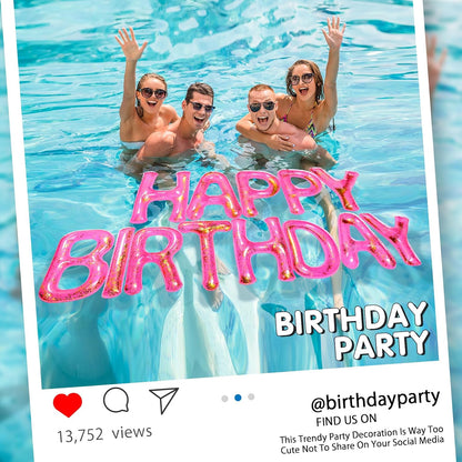 Happy Birthday Pool Floats Balloon