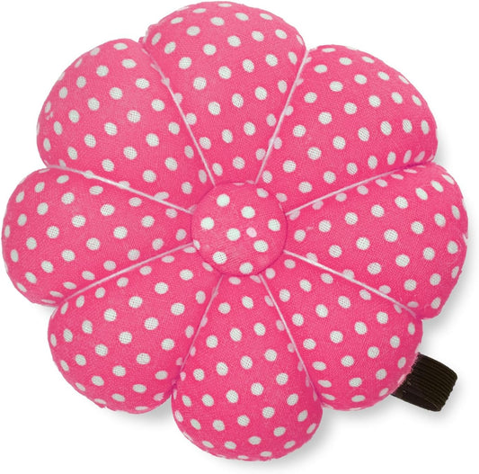 Wrist Pin Cushion for Sewing Pink Pumpkin Pin Cushion Wrist Pincushions for Sewing Cute Sew Cushions for Wrists Wristband Pins Cushions Needlework Supplies, Hot Pink