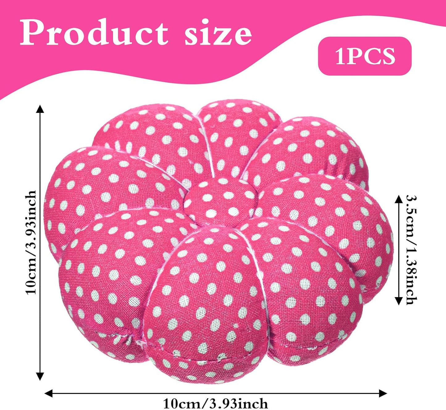 Wrist Pin Cushion for Sewing Pink Pumpkin Pin Cushion Wrist Pincushions for Sewing Cute Sew Cushions for Wrists Wristband Pins Cushions Needlework Supplies, Hot Pink