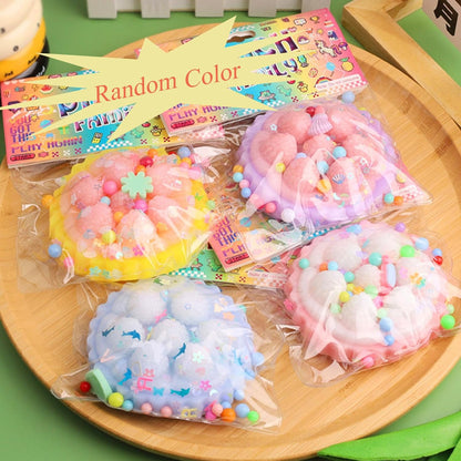 4 Pack Cake Soft Squishy - Squishies, Squeeze, Perfect for Stress Relief - Sensory, Fidget Play Food Squishy Toys for Adults - Waffle, Donuts, Tart, Cat Paw
