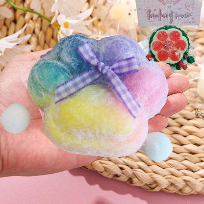 4 Pack Cake Soft Squishy - Squishies, Squeeze, Perfect for Stress Relief - Sensory, Fidget Play Food Squishy Toys for Adults - Waffle, Donuts, Tart, Cat Paw