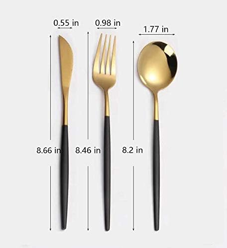 3 Piece Stainless Steel Utensils Include Spoon Knife Fork Chopsticks, Mirror Finished, Dishwasher Safe, three-piece set Travel Portable Stainless Steel Dinnerware (Golden pink)