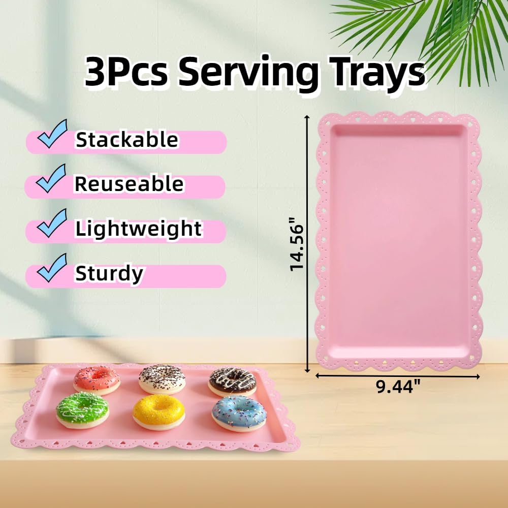 5 Pcs Cupcake Stand Set, Pink