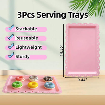 5 Pcs Cupcake Stand Set, Pink