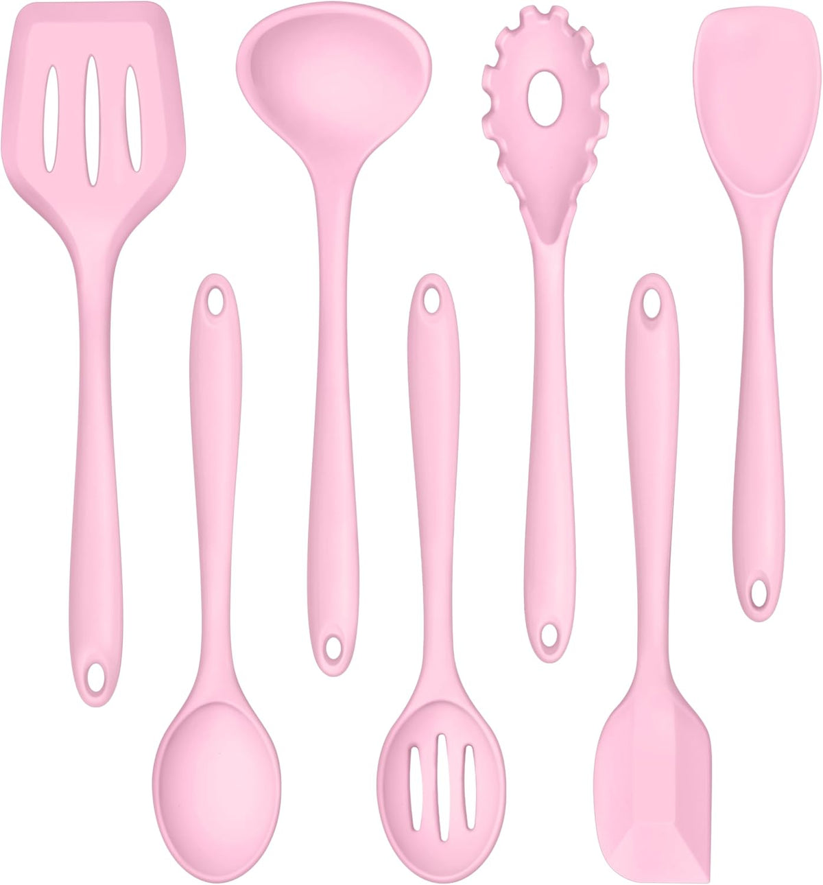 Silicone Cooking Utensil Set of 7, Kitchen Cooking Utensil Set