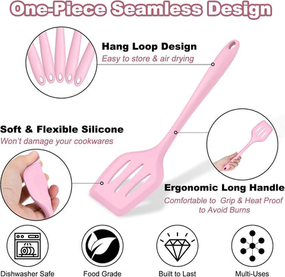 Silicone Cooking Utensil Set of 7, Kitchen Cooking Utensil Set