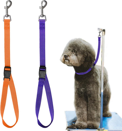 Pet Dog Grooming Loops,2 Pack Adjustable Nylon Restraint Noose Loop, Grooming Arm Accessories Fixed Dog Bathing Safety Tether Straps for Pet Grooming Table Bathtub (Style 3)