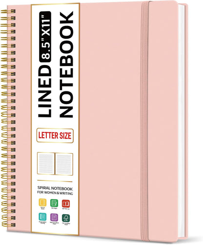 Large Spiral Lined Notebook for Work, Journal for Women & Men