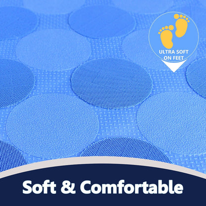 Non-Slip Bath, Shower, Tub Mat, TPR Material, Eco-Friendly, Non-PVC, Machine Washable, No Odor, with Powerful Gripping Suction Cups, Pop Circle (16"x28" Pink)
