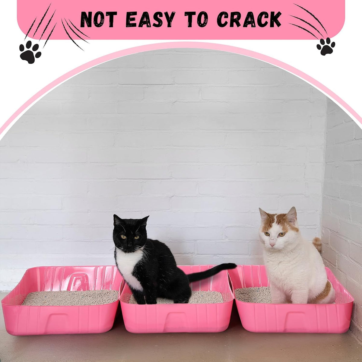 25 Count Disposable Litter Box for Cats Large, Pink