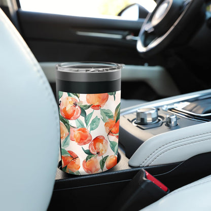 Cute Watercolor Peach Fruit Pattern Art Stainless Steel Insulated Tumbler