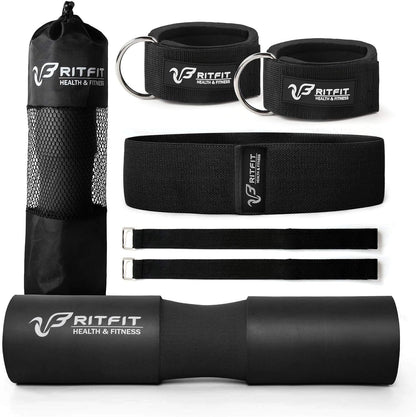 RitFit 7PCS Barbell Squat Pad Set, Hip Thrust & Lunges