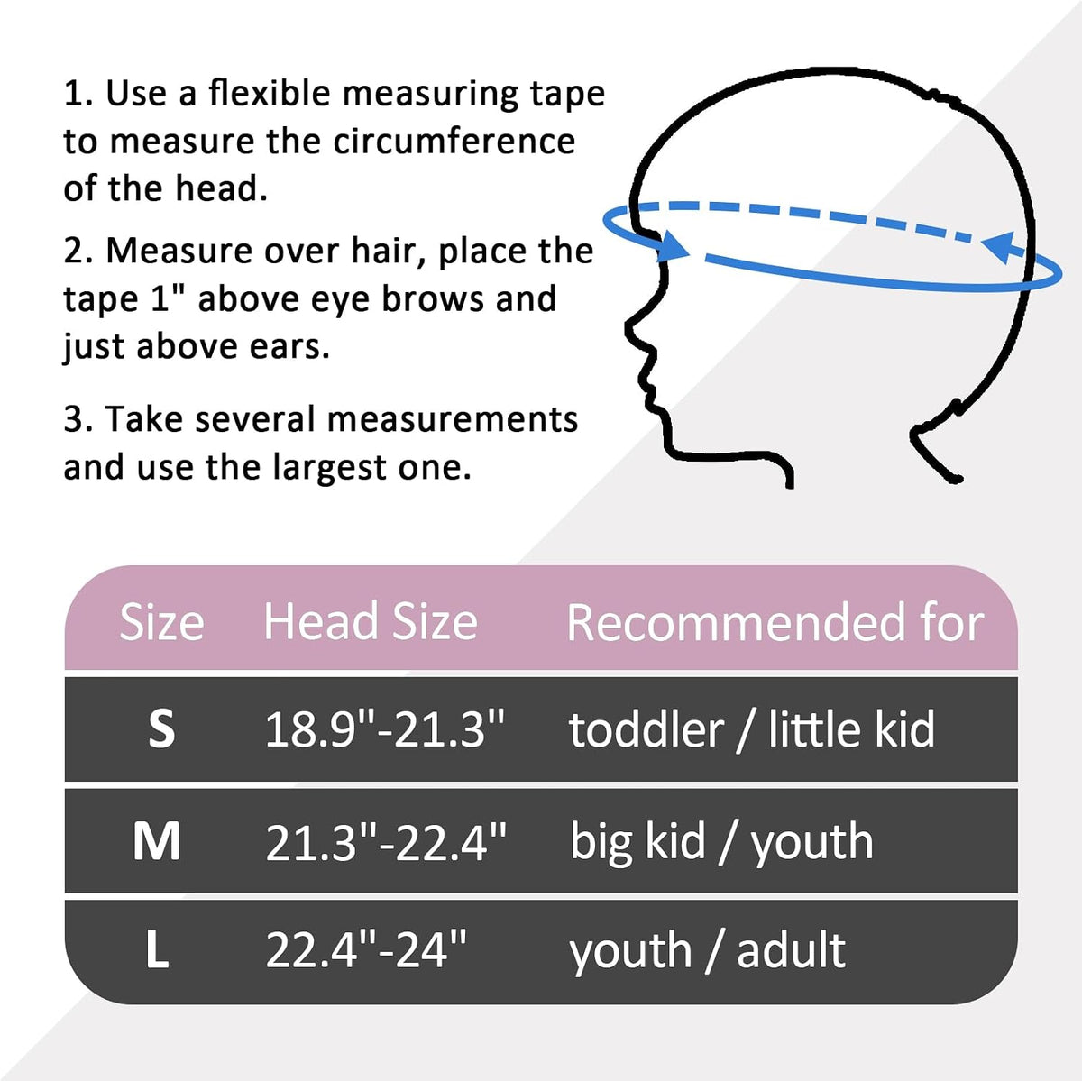 Skateboard Bike Helmet, 3 Sizes for Adult Youth & Kids