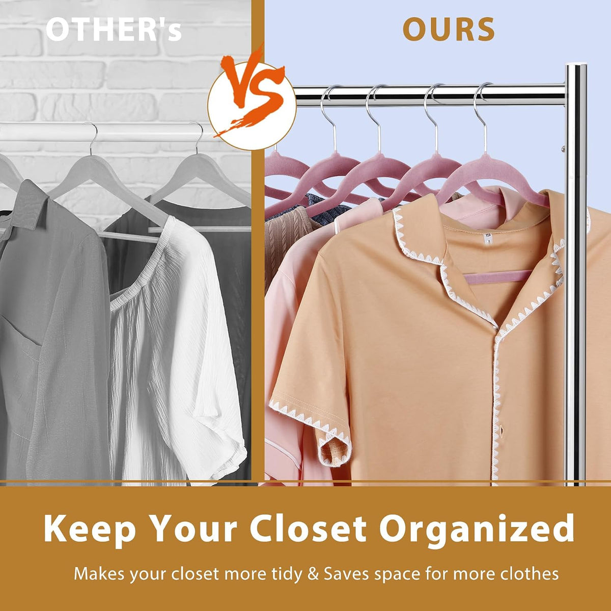 Velvet Hangers 100 Pack, Non-Slip Clothes Hangers, Suit Hangers with Shoulder Notches, Pants Bar, 360° Swivel Hook, Space-Saving, for Closet (Pink)