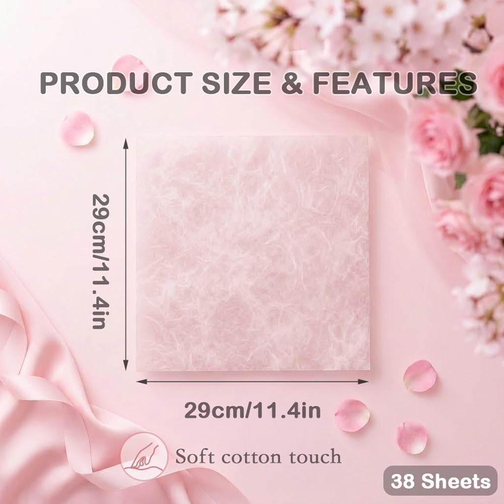 38 Sheets Pull-out Tissue Pink Flower Wrapping Paper