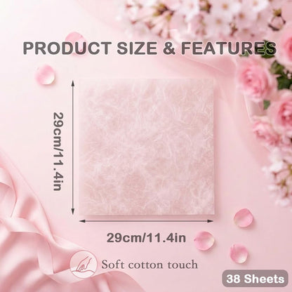 38 Sheets Pull-out Tissue Pink Flower Wrapping Paper