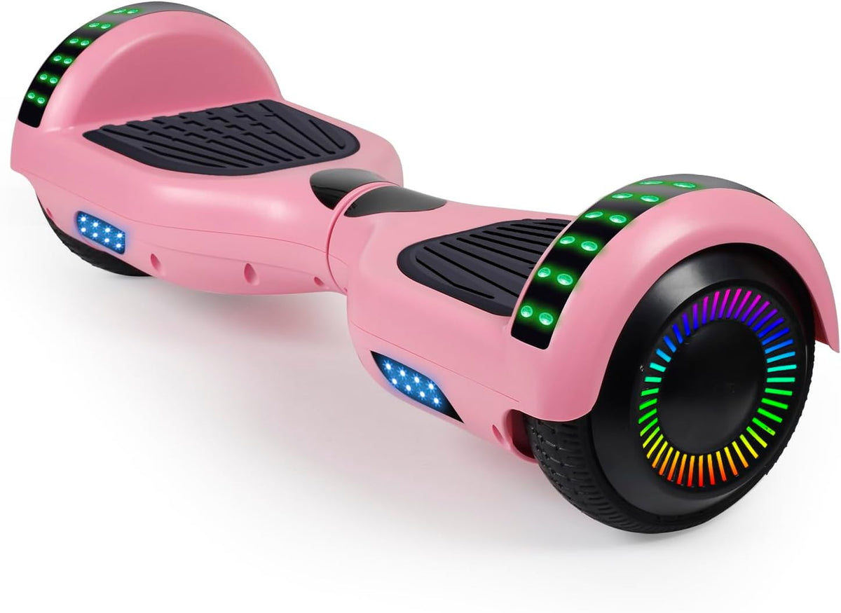 Self Balancing Scooter, 6.5” Two-Wheel with Bluetooth and Flashing LED Lights