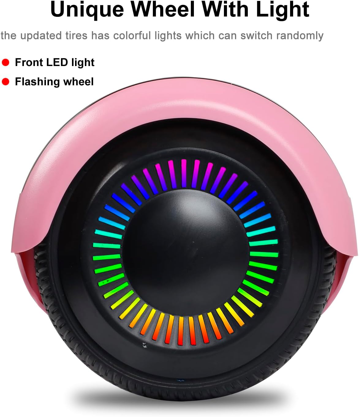 Self Balancing Scooter, 6.5” Two-Wheel with Bluetooth and Flashing LED Lights