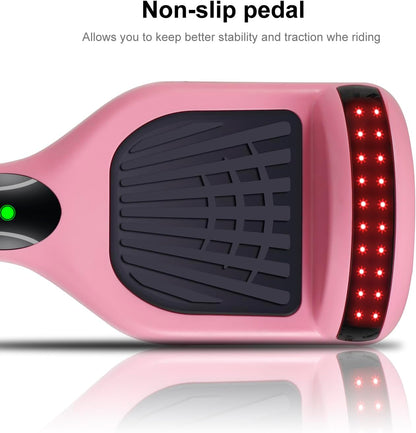 Self Balancing Scooter, 6.5” Two-Wheel with Bluetooth and Flashing LED Lights