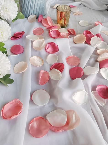 Pink Rose Petals,Blush Pink Flower Silk Petals,Scatter Petals for Wedding Aisle Scatter,Dinner Table Centerpieces Party Decoration,Romantic Night,Valentine's Day Home Decor,200PCS