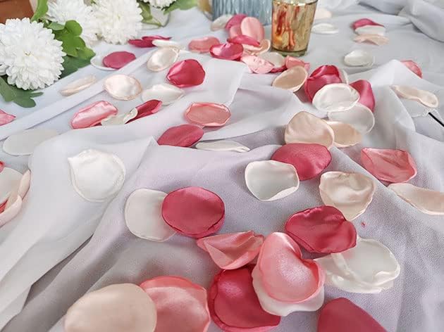 Pink Rose Petals,Blush Pink Flower Silk Petals,Scatter Petals for Wedding Aisle Scatter,Dinner Table Centerpieces Party Decoration,Romantic Night,Valentine's Day Home Decor,200PCS