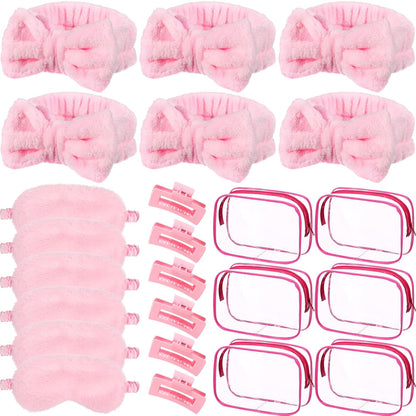 24 Pcs Slumber Party Favors Spa Sleepover Party Supplies, Pink