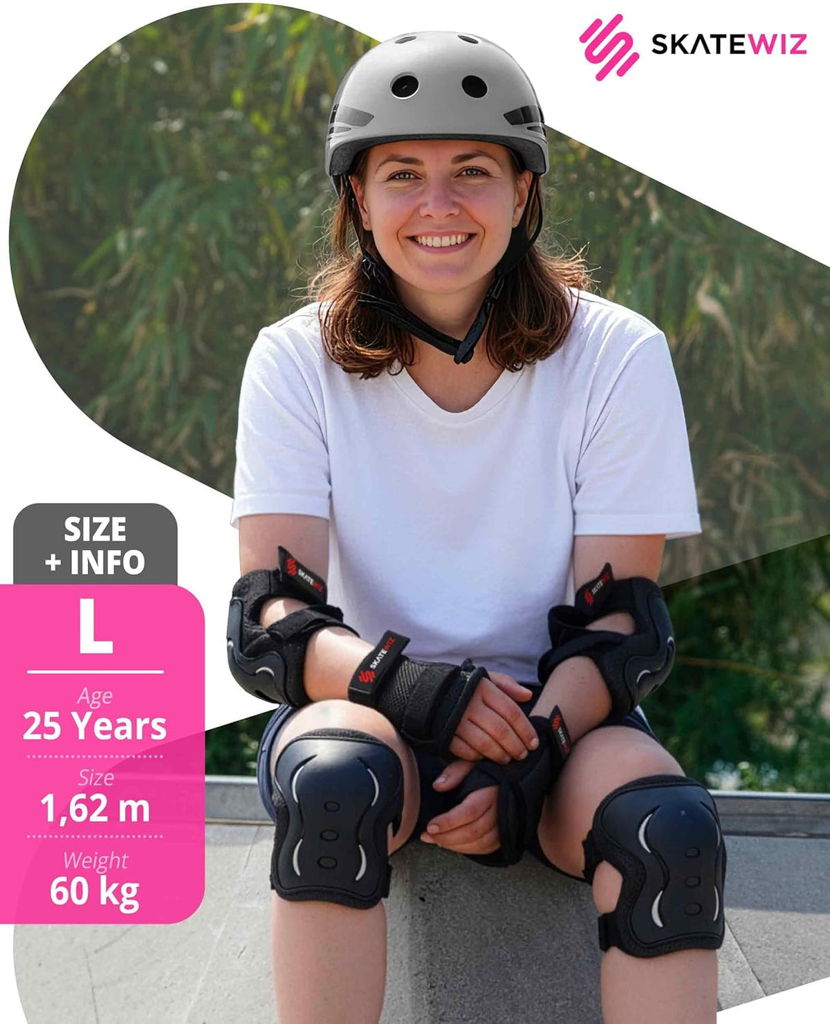 Kids and Adults Knee Pads and Elbow Pads Set with Wrist Guards for Roller Skating [6pc] - Skating Protective Gear for Roller Skates & Skateboard