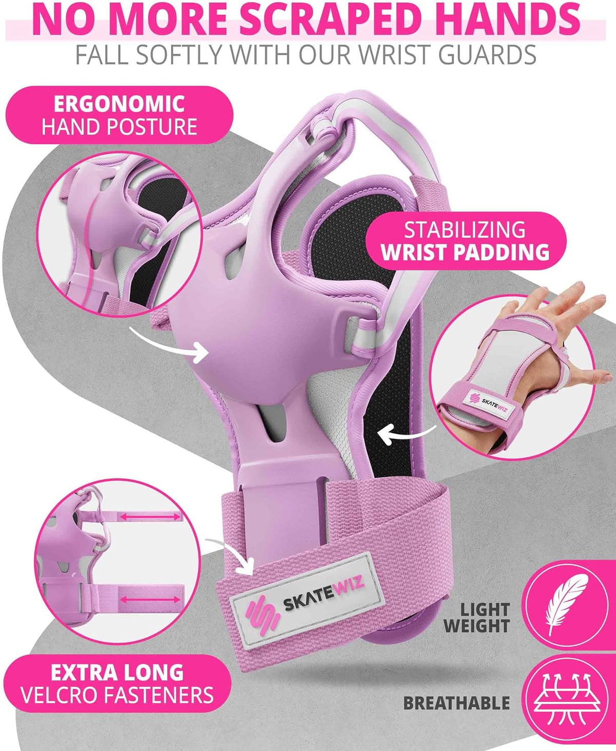 Kids and Adults Knee Pads and Elbow Pads Set with Wrist Guards for Roller Skating [6pc] - Skating Protective Gear for Roller Skates & Skateboard
