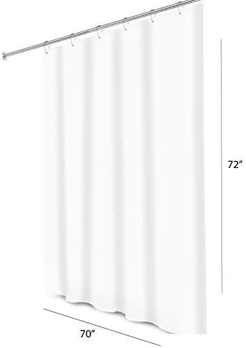 3 Gauge Shower Curtain Liner – 70 x 72 Vinyl Shower Curtain with 12 Metal Grommet and 3 Magnetic Weights – Odor Free and Compatible with Standard Showers. (Neon Pink)